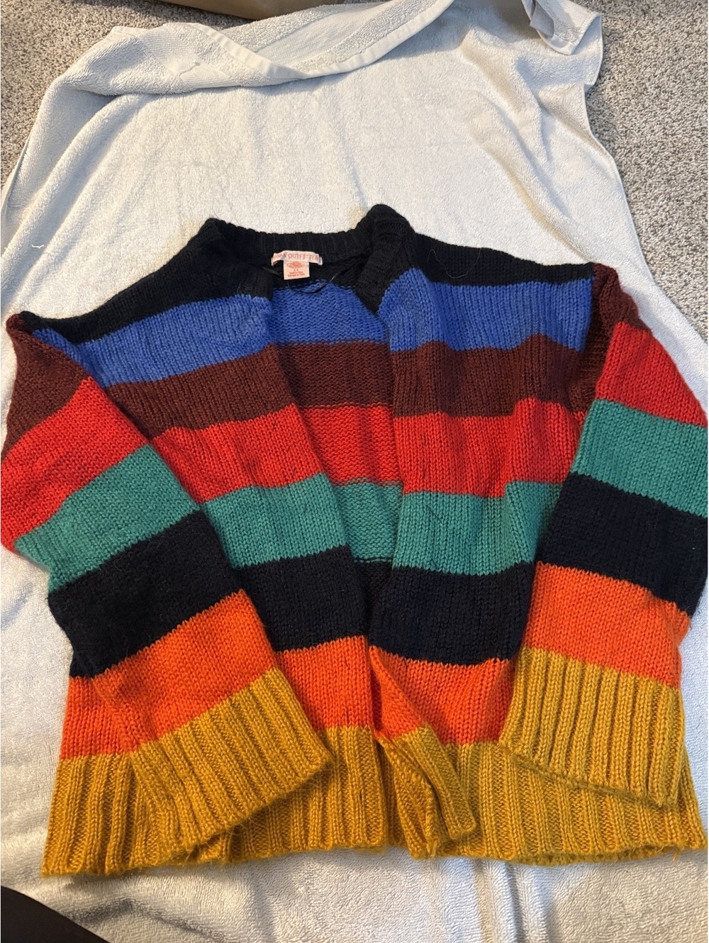 Urban Outfitters Y2K vintage Rainbow Striped Knit Cardigan Sweater